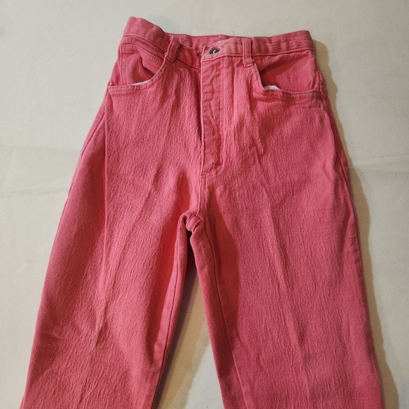Vintage 80s America America Pink Tapered Jeans Size 7 - Picture 5 of 8